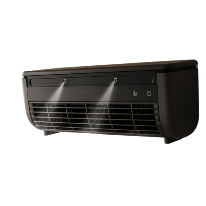 BreezeFlex™ 壁掛け・卓上2WAYミスト冷風機 — 工事不要・リモコン付き