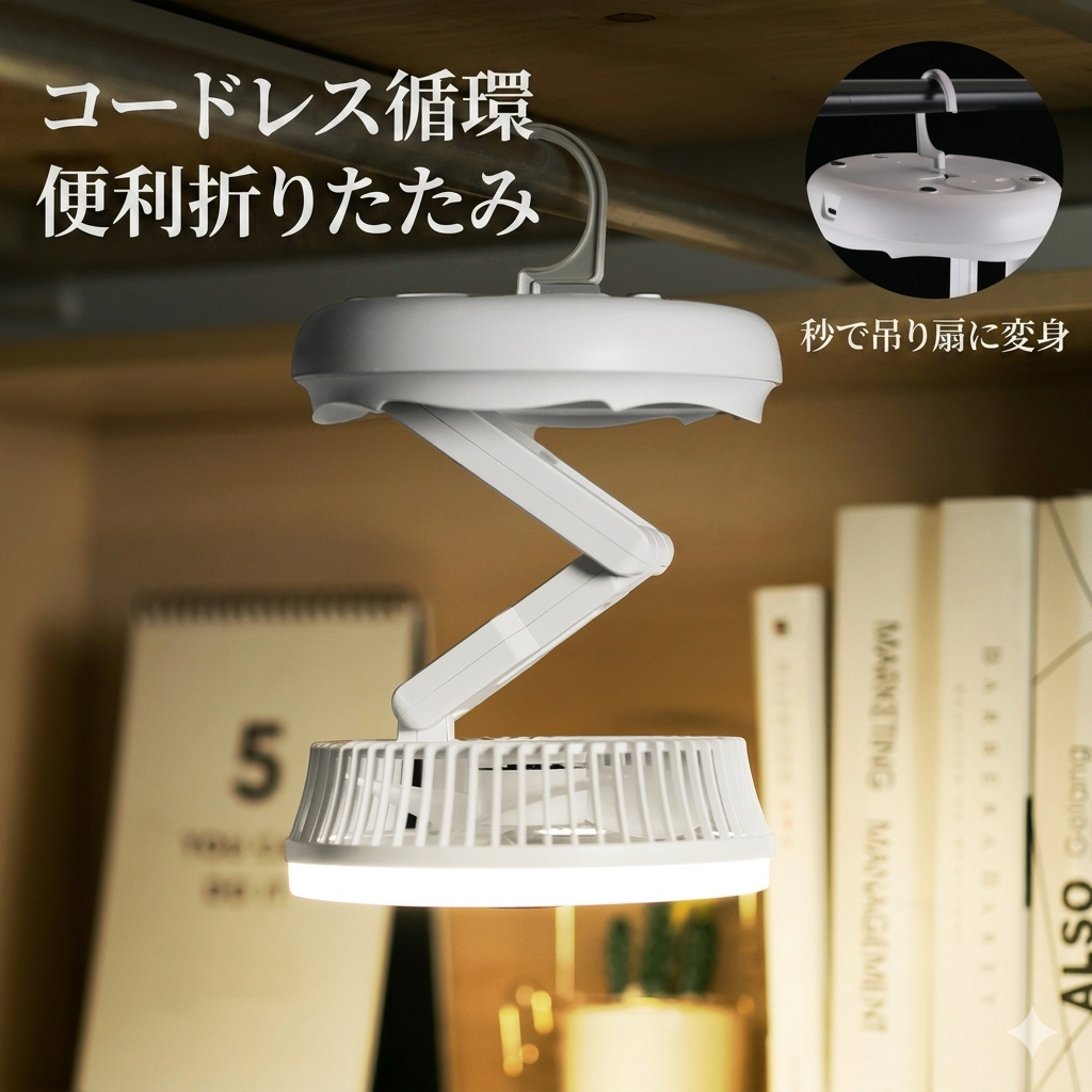 LumiFan™ 卓上ポータブルファン