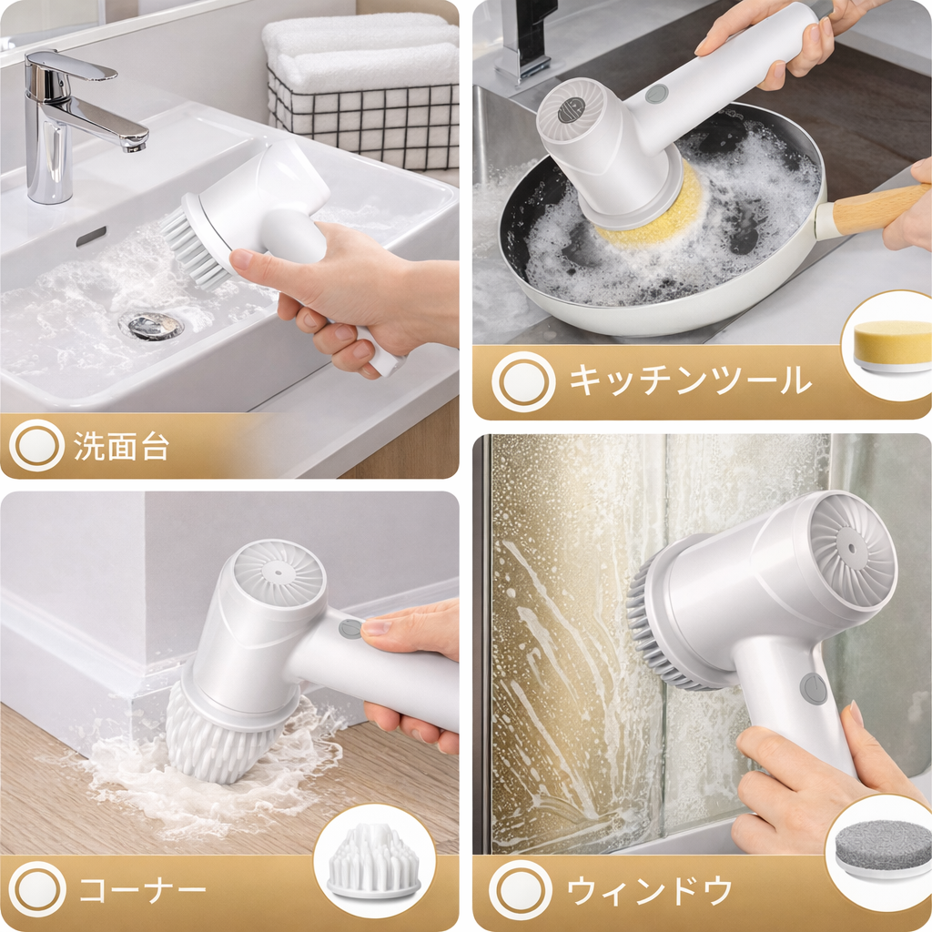 SpinClean™ 高速回転電動ブラシ