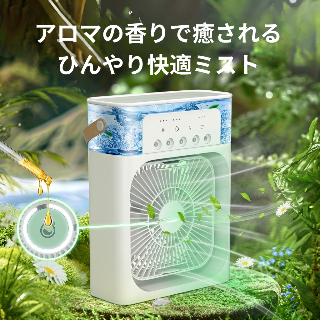 MistyCool™ ミストでひんやり爽快！卓上冷風扇